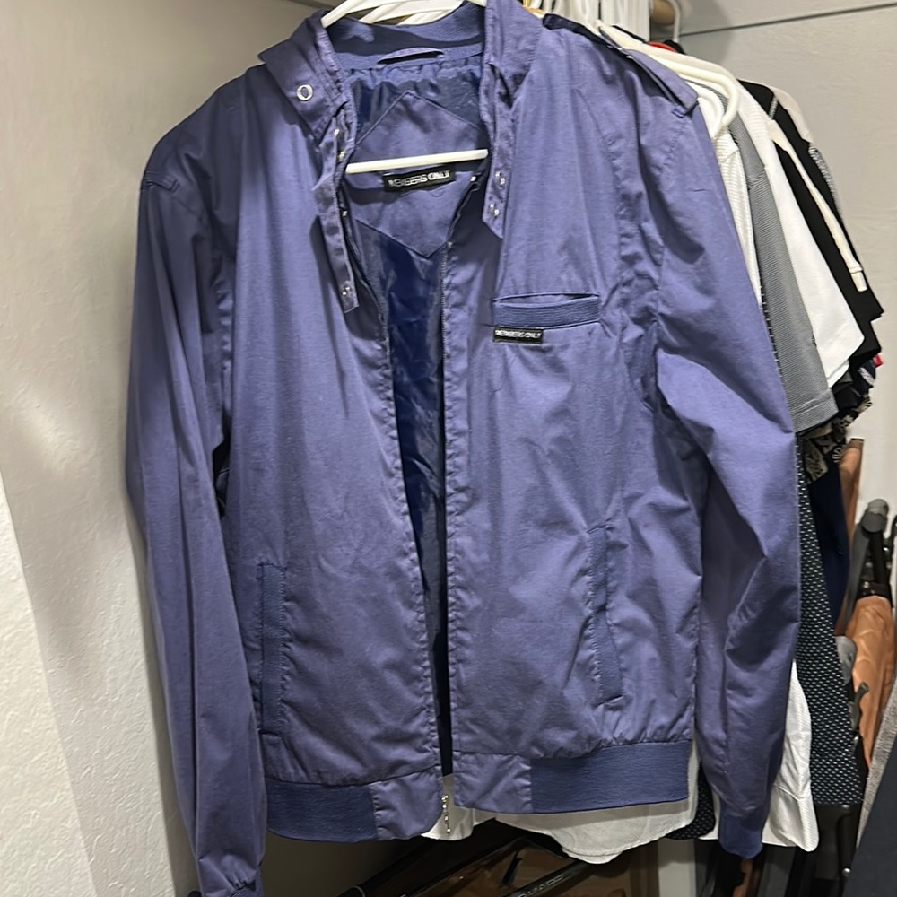 Blue Member’s Only zip up
